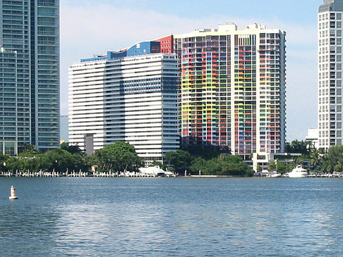 Blick vom Wasser auf Miami Foto 